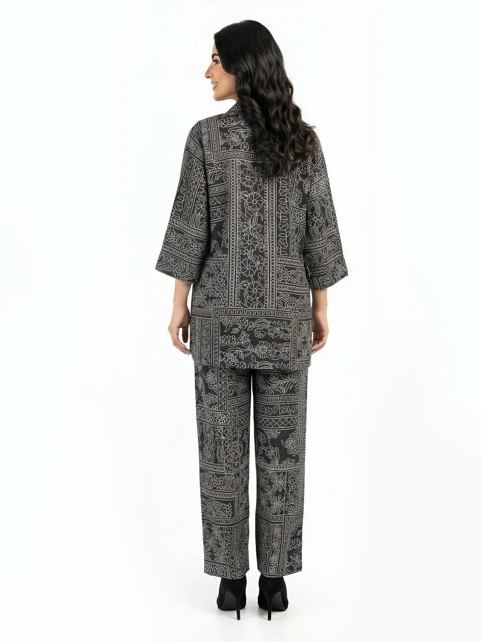 Midnight Mosaic – AFSANA 2 Piece Digital Printed Lawn Co-Ord Set