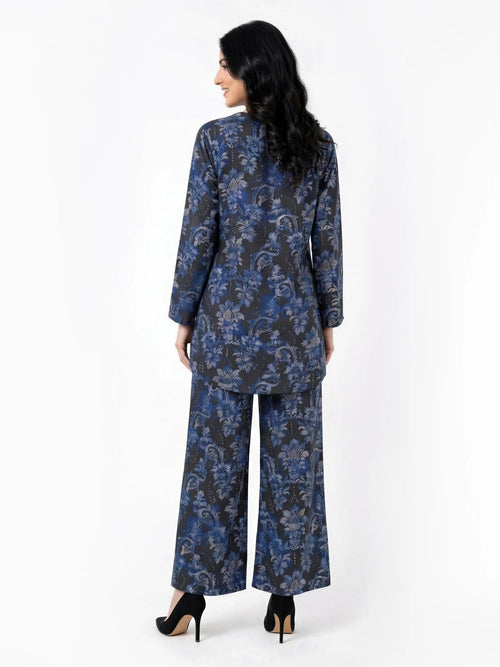 Azure Bloom – AFSANA 2 Piece Digital Printed Lawn Co-Ord Set