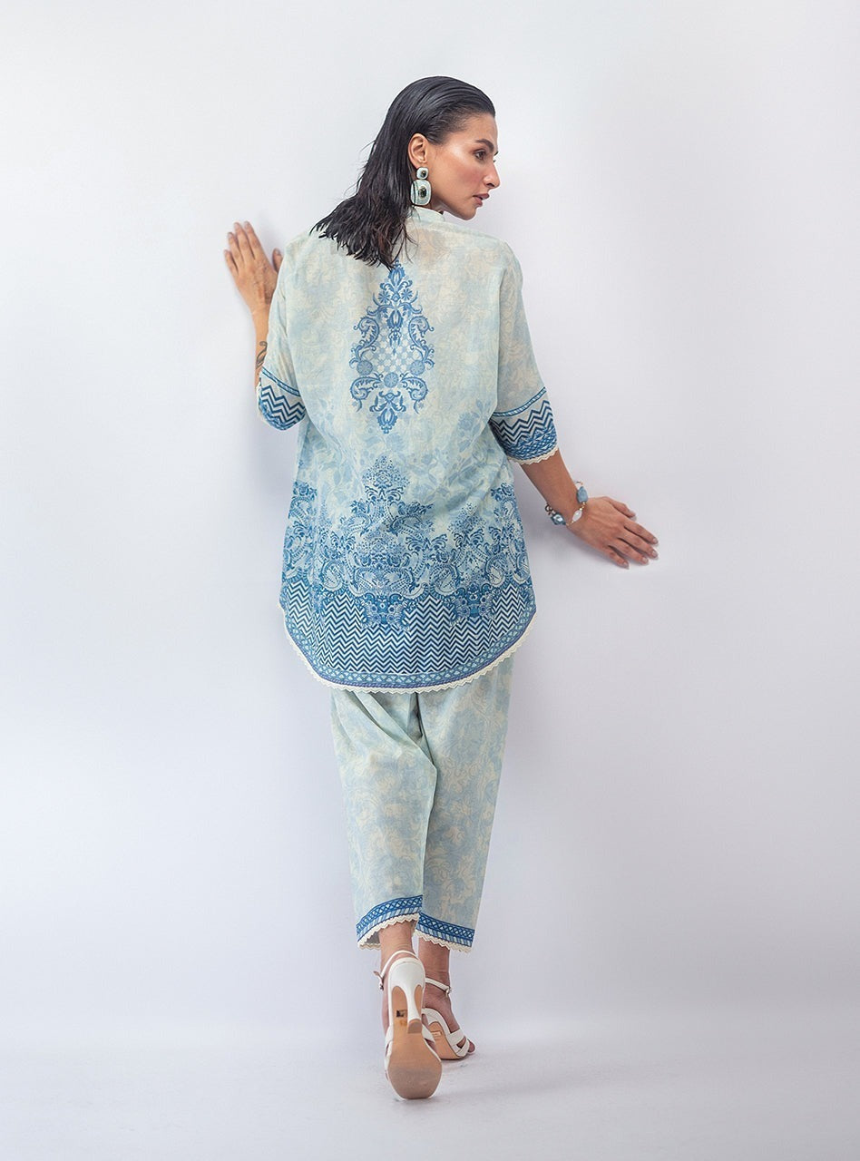 Aqua Baroque – AFSANA 2 Piece Digital Printed Lawn Co-Ord Set