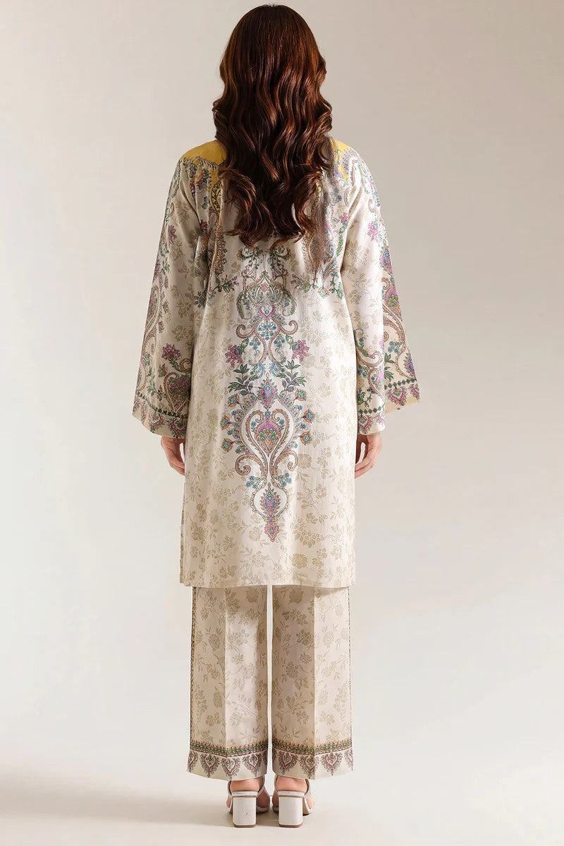 Pearl Damask – AFSANA 2 Piece Digital Printed Lawn Co-Ord Set