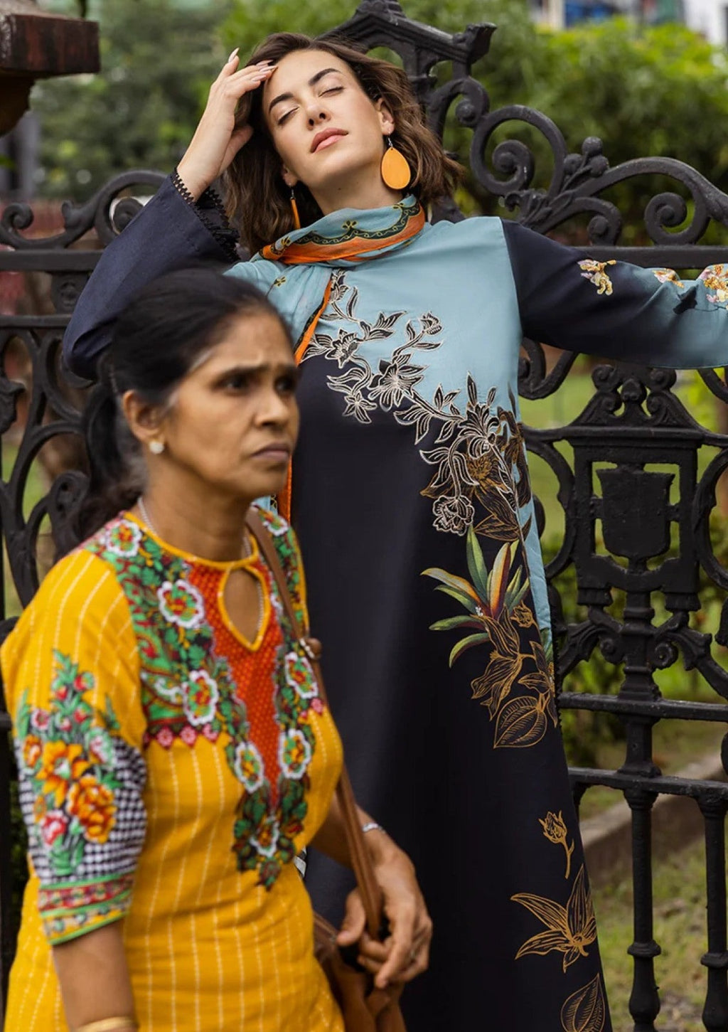 Midnight Botanica 3-Piece Lawn Suit