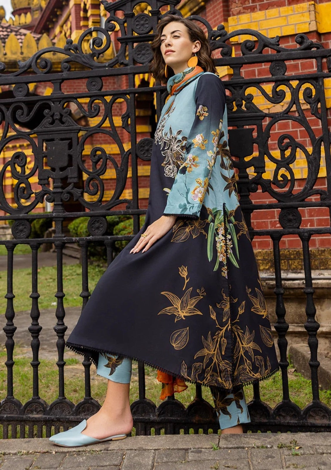 Midnight Botanica 3-Piece Lawn Suit