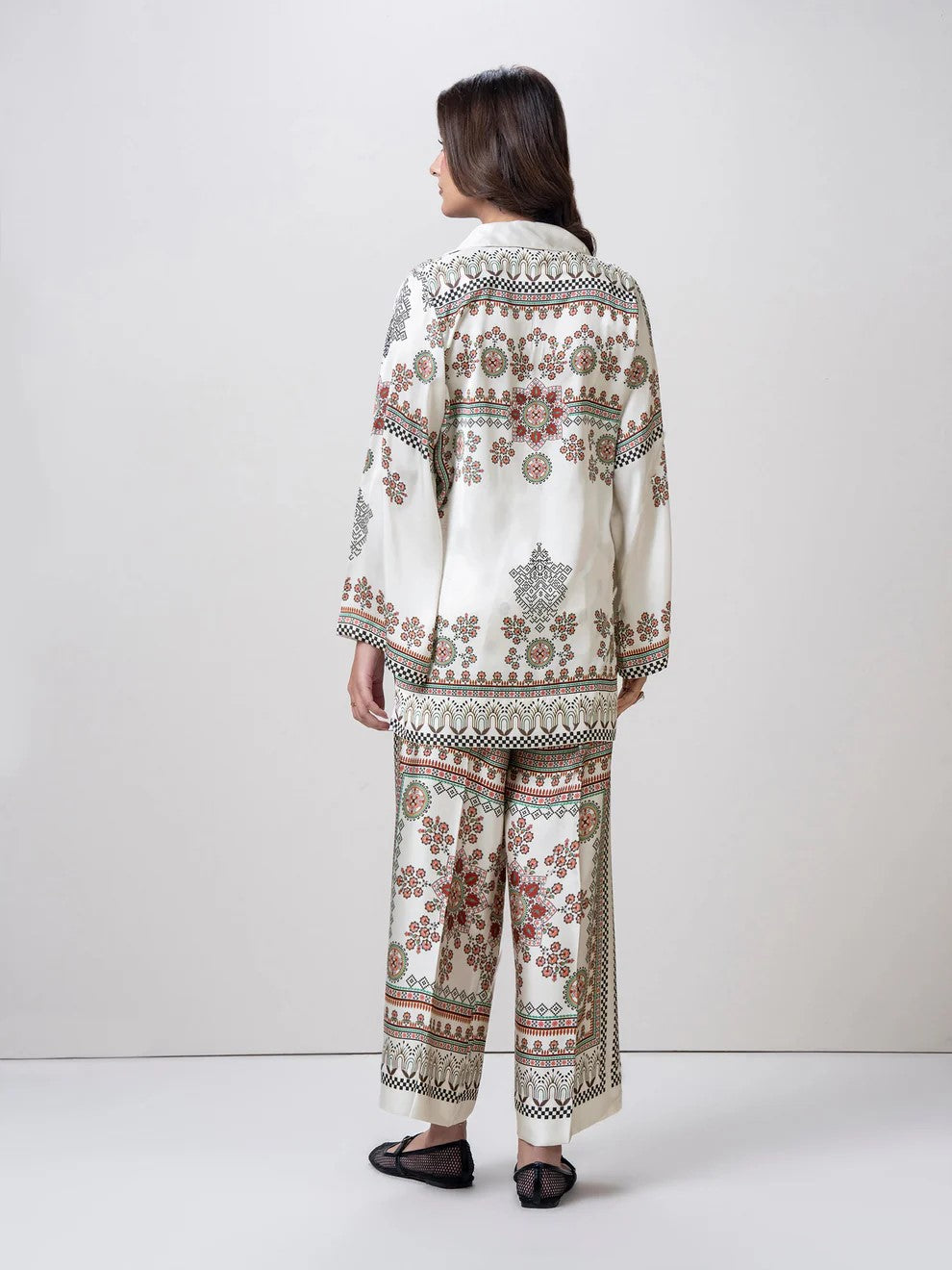 Ivory Mosaic – AFSANA 2 Piece Digital Printed Lawn Co-Ord Set
