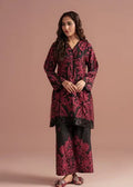 Velvet Noir – AFSANA 2 Piece Digital Printed Lawn Co-Ord Set