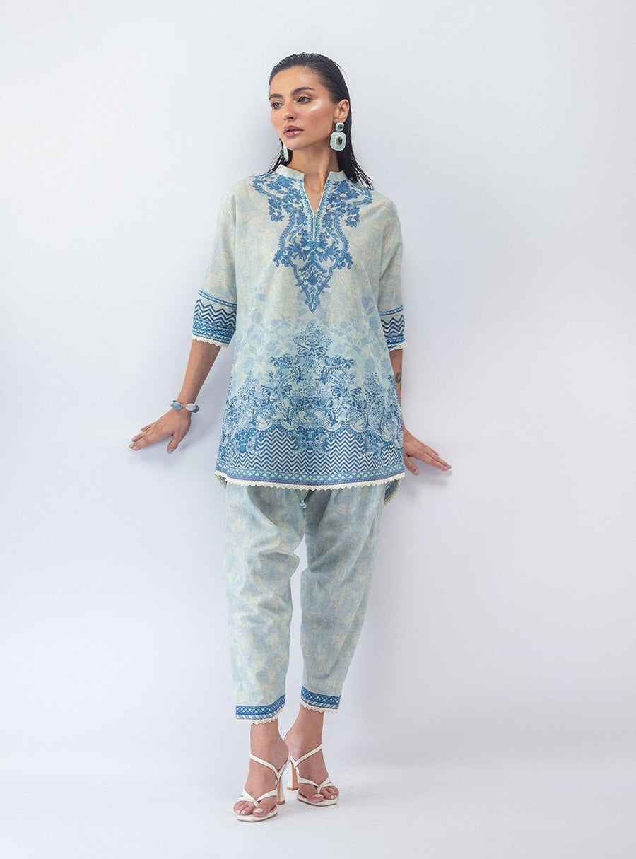 Aqua Baroque – AFSANA 2 Piece Digital Printed Lawn Co-Ord Set