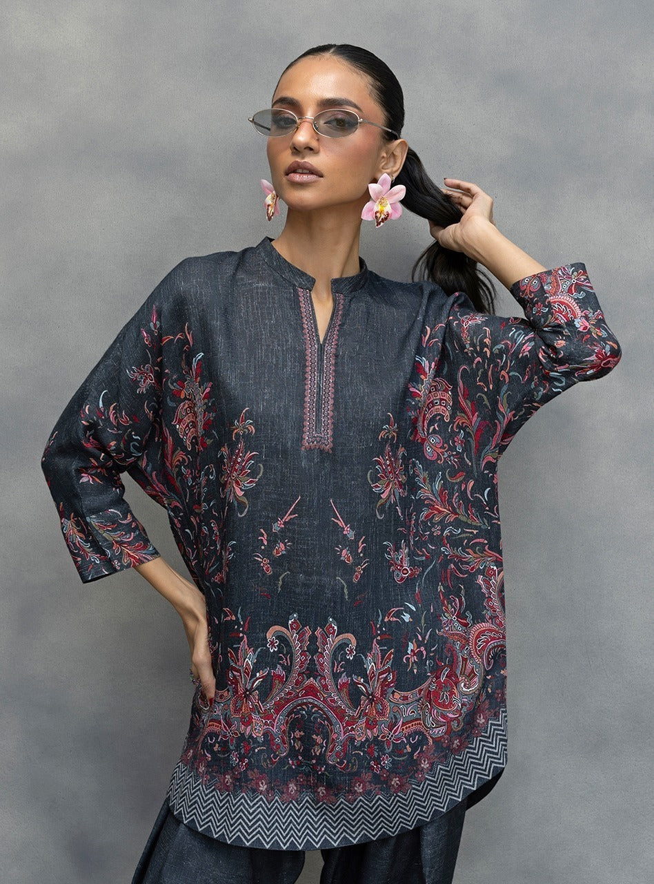 Noir Baroque – AFSANA 2 Piece Digital Printed Lawn Co-Ord Set