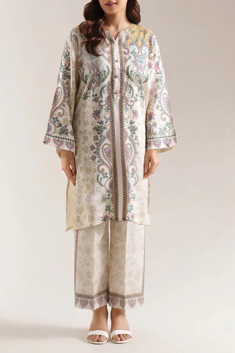 Pearl Damask – AFSANA 2 Piece Digital Printed Lawn Co-Ord Set