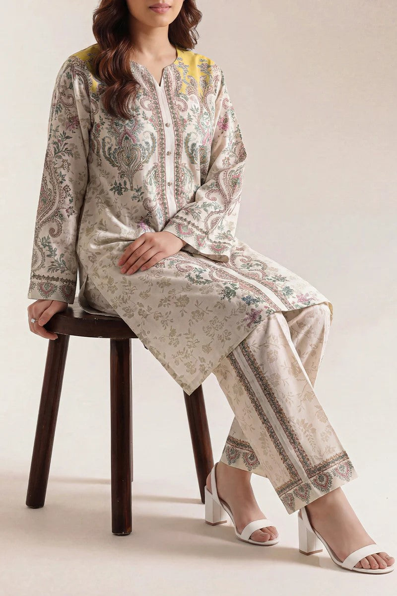 Pearl Damask – AFSANA 2 Piece Digital Printed Lawn Co-Ord Set