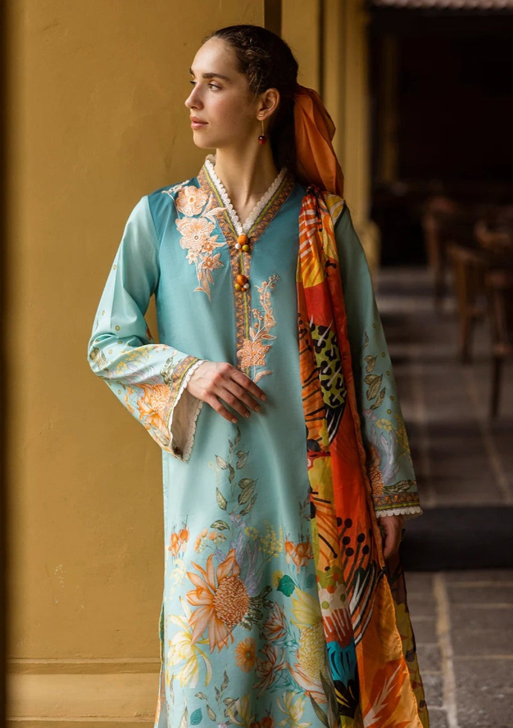 Aqua Bloom 3-Piece Lawn Suit