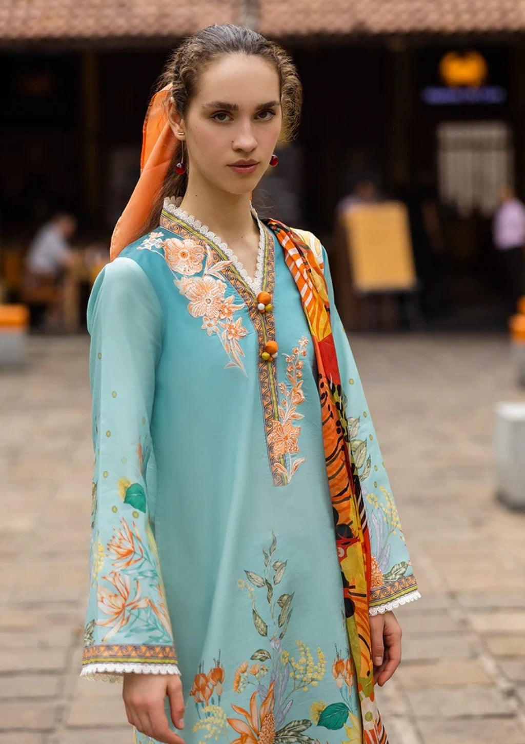 Aqua Bloom 3-Piece Lawn Suit