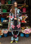 Midnight Peony 3-Piece Lawn Suit