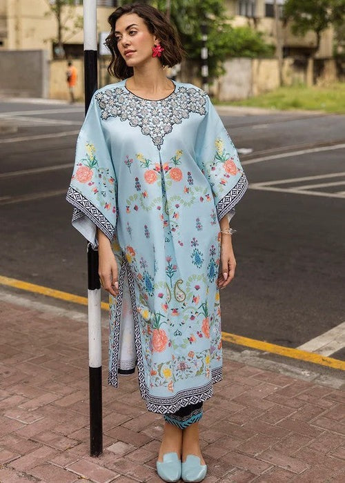Azure Garden 3-Piece Lawn Suit