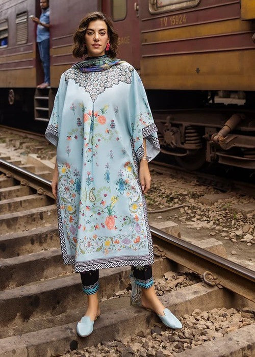 Azure Garden 3-Piece Lawn Suit