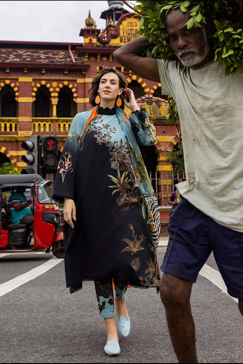 Midnight Botanica 3-Piece Lawn Suit