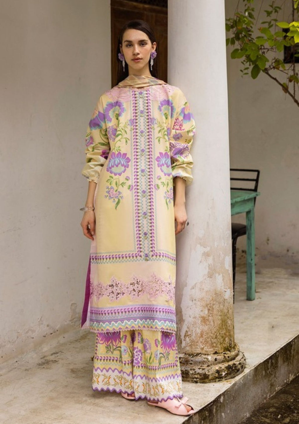 Lavender Reverie  3-Piece Lawn Suit