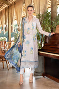Pearl Blue Bloom 3-Piece Cotton Suit